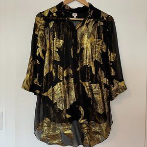 Wilfred Metallic Floral Blouse